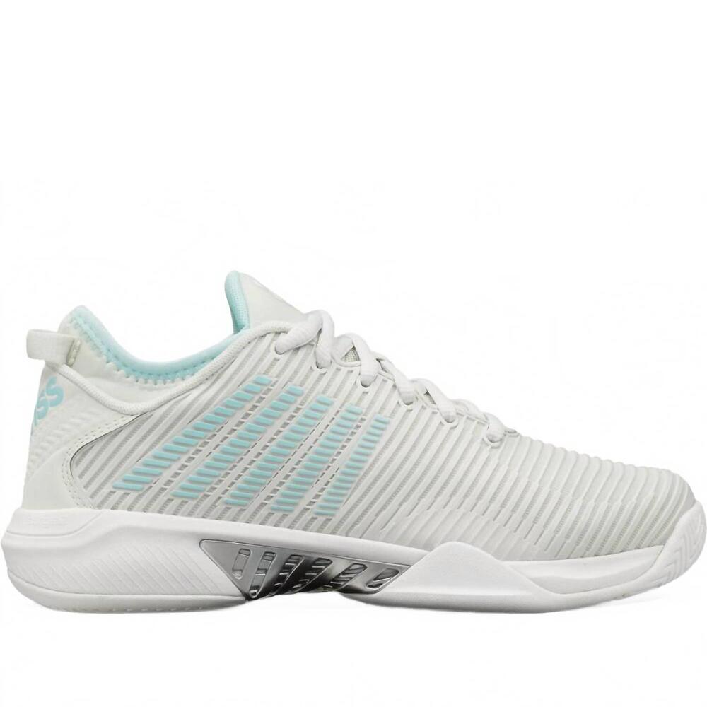 NEW K-SWISS women's hypercourt supreme tennis shoe in barelyblue/white/blueglow